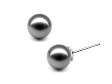 8-9 mm Black Freshwater Pearl Set 14K Gold